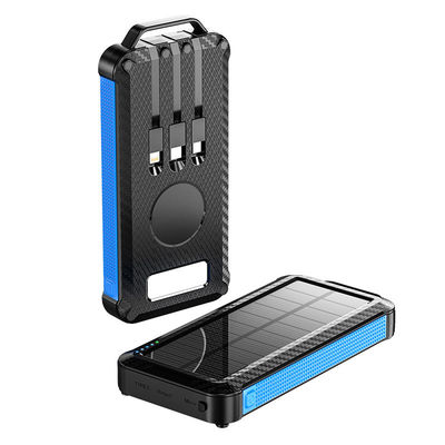 Bateria Li-Polymer Banco de Energia Solar 10000mAh para iPhone 15 Carregamento sem fio e ao ar livre