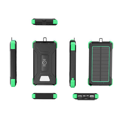 Carregamento sem fio 5W Outdoor Power Bank 10000mAh Carregador de bateria solar para iPhone 15