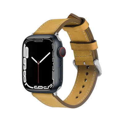 Apple Watch Leder Look Band Pulseira para 38mm 40mm 42mm 44mm Série 7 6 SE 5 4 3 2 1