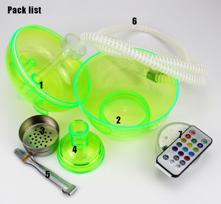 Segurança Colourful Acrylic Hookah Wookah Shisha Plastic Set Para Preços Avançosos