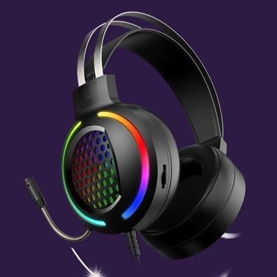 Fones de ouvido com cabo USB com fio HIFI 7.1 alto-falante Microfone de jogos Fones de ouvido RGB