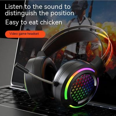 Fones de ouvido com cabo USB com fio HIFI 7.1 alto-falante Microfone de jogos Fones de ouvido RGB