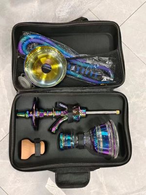 Shisha Set Set Narguilé com caixa e acessórios tamanho normal 55cm