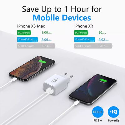 Adaptador de carregamento rápido de 20W PD para relógio inteligente e telefones múltiplos