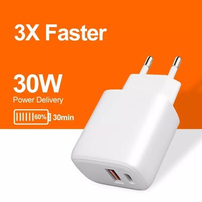 Adaptador PD de carregador AC de 30 W para computadores portáteis/projetores de carregamento rápido