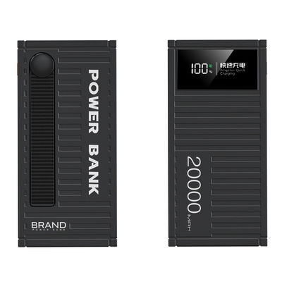 Banco de energia plástico de 20000 mAh com proteção contra baixa tensão e carregamento rápido de 22,5W