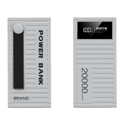 Banco de energia plástico de 20000 mAh com proteção contra baixa tensão e carregamento rápido de 22,5W