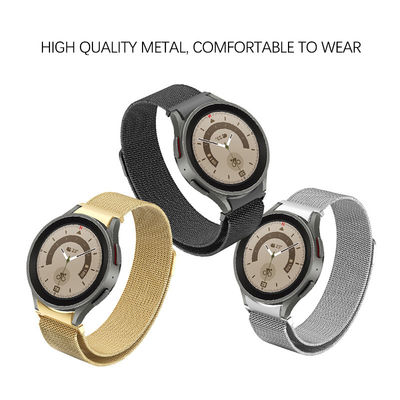 Banda de relógio inteligente de aço inoxidável para Samsung Galaxy Watch 5 44mm 40mm