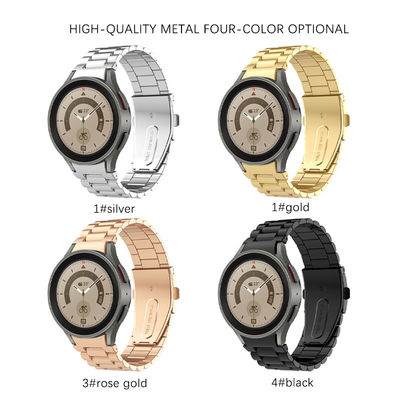 Banda de relógio inteligente de aço inoxidável para Samsung Galaxy Watch 5 44mm 40mm