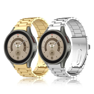 Faixa de relógio de metal com fecho de segurança dobrado para o Samsung Watch 5 100% Profissional QC aprovado