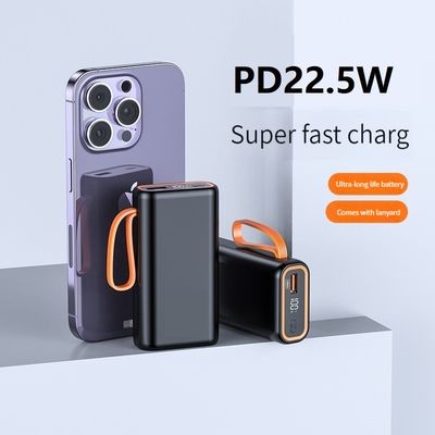 Carregamento rápido Carregador de energia de 22,5W para dispositivos móveis Mini 10000mah Power Bank