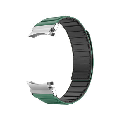 22mm SamSung Watch 4 Magnetic Leather Band Strap com rotação de cores duplas e nylon