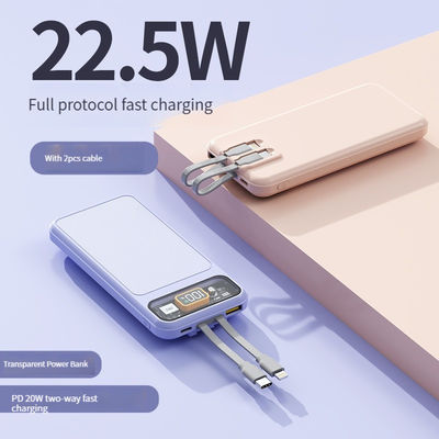 Estação de alimentação de telemóveis 10000mAh Capacidade real Carregamento rápido 22.5W Suporte de carregamento rápido