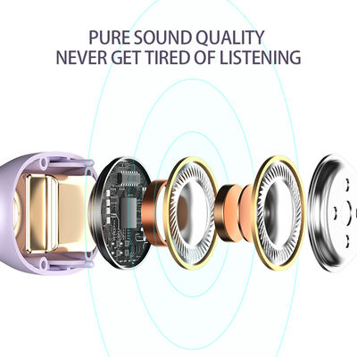 Mini Stereo True Wireless Gaming Earbuds com conectores TYPE-C e padrão à prova d'água IPX-4