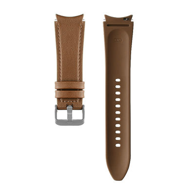 Banda de relógio de couro de borracha de 20 mm Compatível com a série de relógios Samsung Retro Replacement