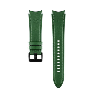Banda de relógio de couro de borracha de 20 mm Compatível com a série de relógios Samsung Retro Replacement
