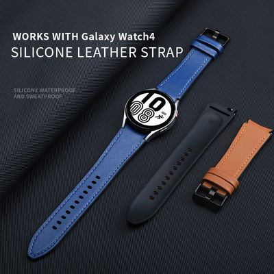 Banda de relógio de couro de silicone Designer Smart para Samsung Galaxy Watch 4 100% QC Passado