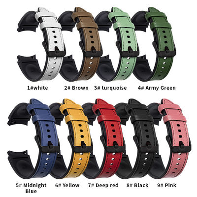 Banda de relógio de couro de silicone Designer Smart para Samsung Galaxy Watch 4 100% QC Passado