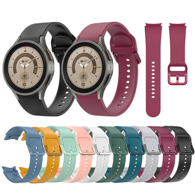 10 cores de silicone relógio banda de substituição de correia para 44mm 40mm SamSung GaLaxy Watch 5