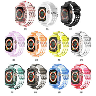 Bandas transparentes de molde privadas para relógios I 2 3 4 5 6 7 8 9 SE 11 cores Smart Watch Band