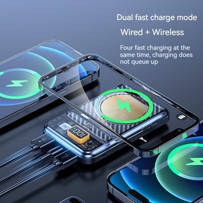 Logotipo personalizado 15w Wireless Power Bank 10000mah Magnético 22,5W Para Iphone