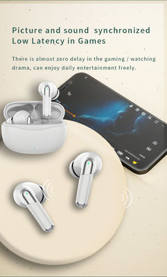 Fones de ouvido de jogos sem fio TWS com 4 micras de baixa latência ANC ENC Digital Display Private Mold