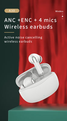 Fones de ouvido TWS sem fio de baixa latência ANC ENC Earbud com molde privado e ecrã digital