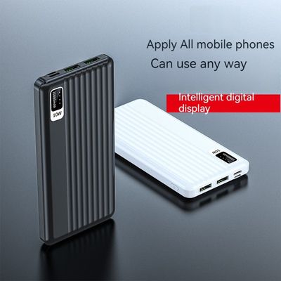 10W Output Power Micro USB Input Interface Ultra Slim 10000mah Power Bank para iPhone 15