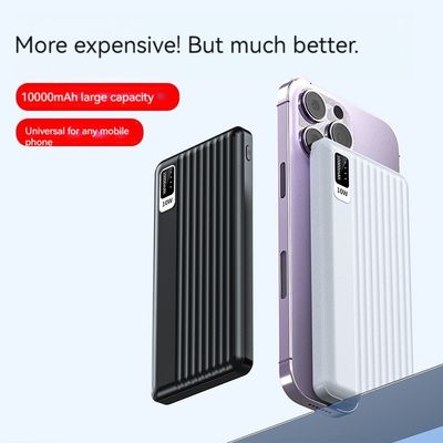 10W Output Power Micro USB Input Interface Ultra Slim 10000mah Power Bank para iPhone 15