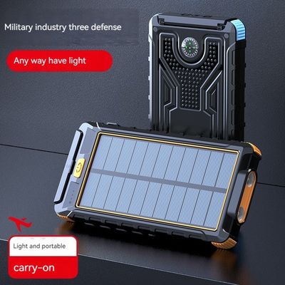 ABS Compass Solar Power Bank 10000mAh para carregamento ao ar livre e situações de emergência
