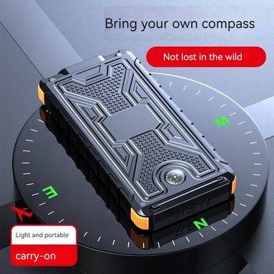 ABS Compass Solar Power Bank 10000mAh para carregamento ao ar livre e situações de emergência