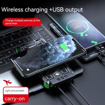 Micro USB Input Interface 10000mAh Power Bank com bússola e alimentação solar