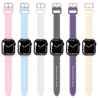 Popular estilo de luxo para o Apple Watch 45mm Clear Glitter Lace Diamond Replacement Band