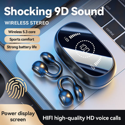 HiFi Stereo Bone Conduction True Wireless Earphone com cabo de carregamento de 20 cm e microfone