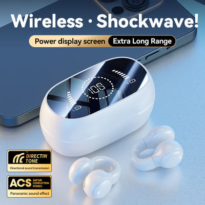 HiFi Stereo Bone Conduction True Wireless Earphone com cabo de carregamento de 20 cm e microfone