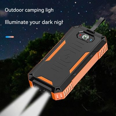 15W Potência de saída Mould privado Carregamento sem fio Banco de energia solar para iPhone 30000mAh
