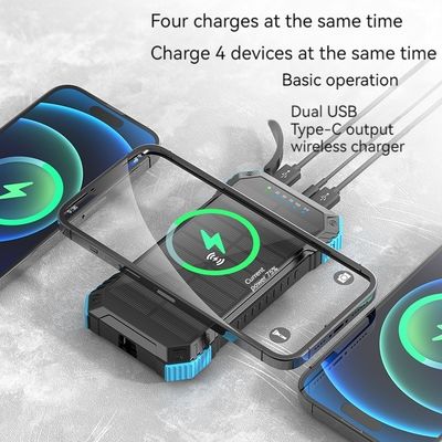 Suporte de carregamento rápido Impermeável 20000mah Banco de energia de painéis solares para atividades ao ar livre