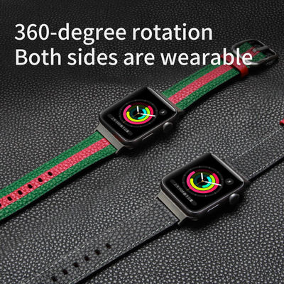 OEM ODM Banda Dupla Lada Banda de Relógio de Couro para Apple Watch Banda 38 40 41 42 44 45mm Faixa