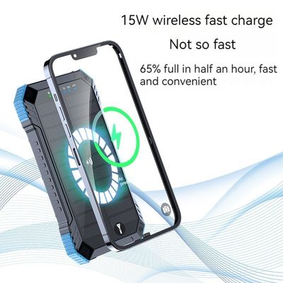 Suporte de carregamento rápido 3A Saída 22.5W Banco de energia solar para smartphones 20000mAh