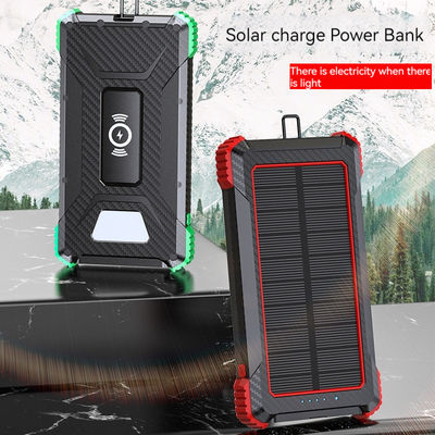 Carregamento sem fio 5W Outdoor Power Bank 10000mAh Carregador de bateria solar para iPhone 15