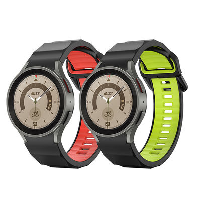 Banda de relógio de silicone de cores duplas personalizada para o Samsung Galaxy Watch 5 Pro