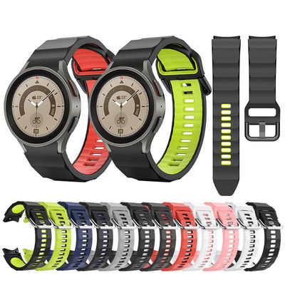 Banda de relógio de silicone de cores duplas personalizada para o Samsung Galaxy Watch 5 Pro