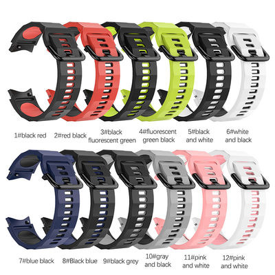 Banda de relógio de silicone de cores duplas personalizada para o Samsung Galaxy Watch 5 Pro