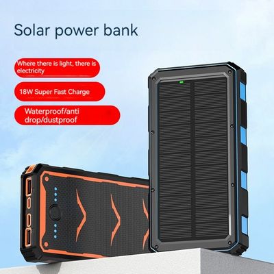 Proteção contra sobrecarga 20000mah Bateria Li-polímero Banco de energia solar para celulares