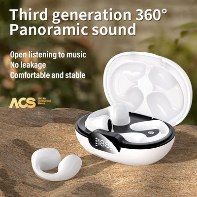 AAC Codecs Bone Conduction Earphone Clip Earring Ear Hook Fones de Ouvido para Desporto e Ambie