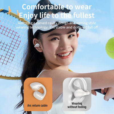 AAC Codecs Bone Conduction Earphone Clip Earring Ear Hook Fones de Ouvido para Desporto e Ambie