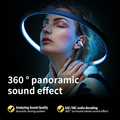 AAC Codecs Bone Conduction Earphone Clip Earring Ear Hook Fones de Ouvido para Desporto e Ambie