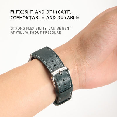 Faixa de relógio de couro de 20 mm para Samsung Galaxy Watch 4 de lançamento rápido Faixa de couro genuína