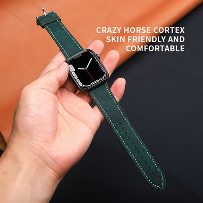 Apple Watch Leder Look Band Pulseira para 38mm 40mm 42mm 44mm Série 7 6 SE 5 4 3 2 1