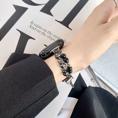 Pulseira de relógio de metal de aço inoxidável para Apple Watch Band 38 40 41 42 44 45mm